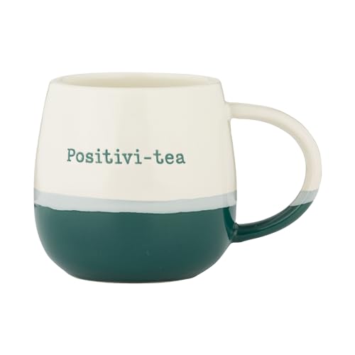 Price & Kensington Positivi-Tea Tasse, 340 ml, Weiß/Grün von Price & Kensington