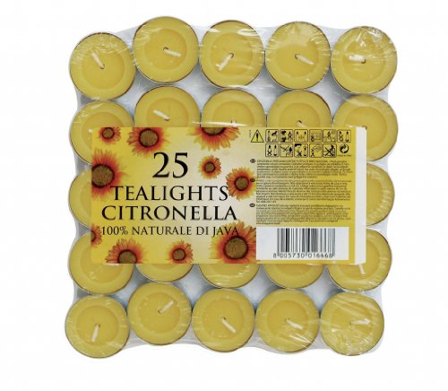 Prices Teelichter gegen Insekten, Zitronengras, 25 Stück von Price's Candles