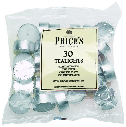 Prices Tealights Bag White X 30 von Price's Candles