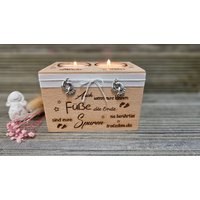 Sternenkinder Erinnerungslicht Für Zwillinge Oder Zwei Sternchen von Prickelwerkstatt