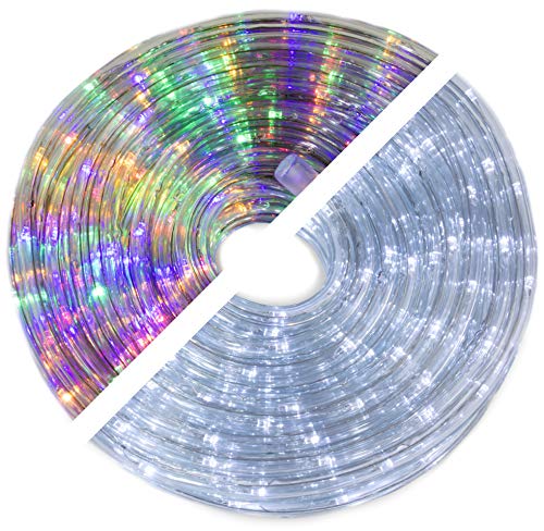 20m LED Lichterschlauch Lichtschlauch Mehrfarbig und weiß schaltbar 360 LEDs 8 Programme für Innen und Außen Weihnachtsdekoration von Pridea