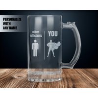 Personalisierter Officant Bierkrug Lustiges Geätztes Glas Geschenk von PrideandPassionShop