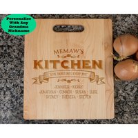 Geschenk Für Memaw, Memaws Küche, Memaw Geschenk, Schneidebrett, Personalisiertes Muttertag, Oma von PrideandPassionShop