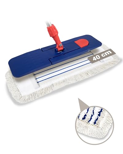 Prieser 3 in 1 Profi Mix Bodenwischer Set – Putzmittel in Industriequalität – Mop Set Mix 40cm – Inklusive hochwertigem Teleskopstiel – Wischer Set von Prieser