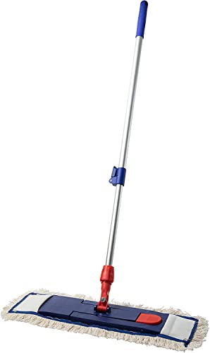 Prieser 3 in 1 Profi Baumwolle Bodenwischer Set – Putzmittel in Industriequalität – Mop Set Mikrofaser 40cm – Inklusive hochwertigem Teleskopstiel – Wischer Set von Prieser