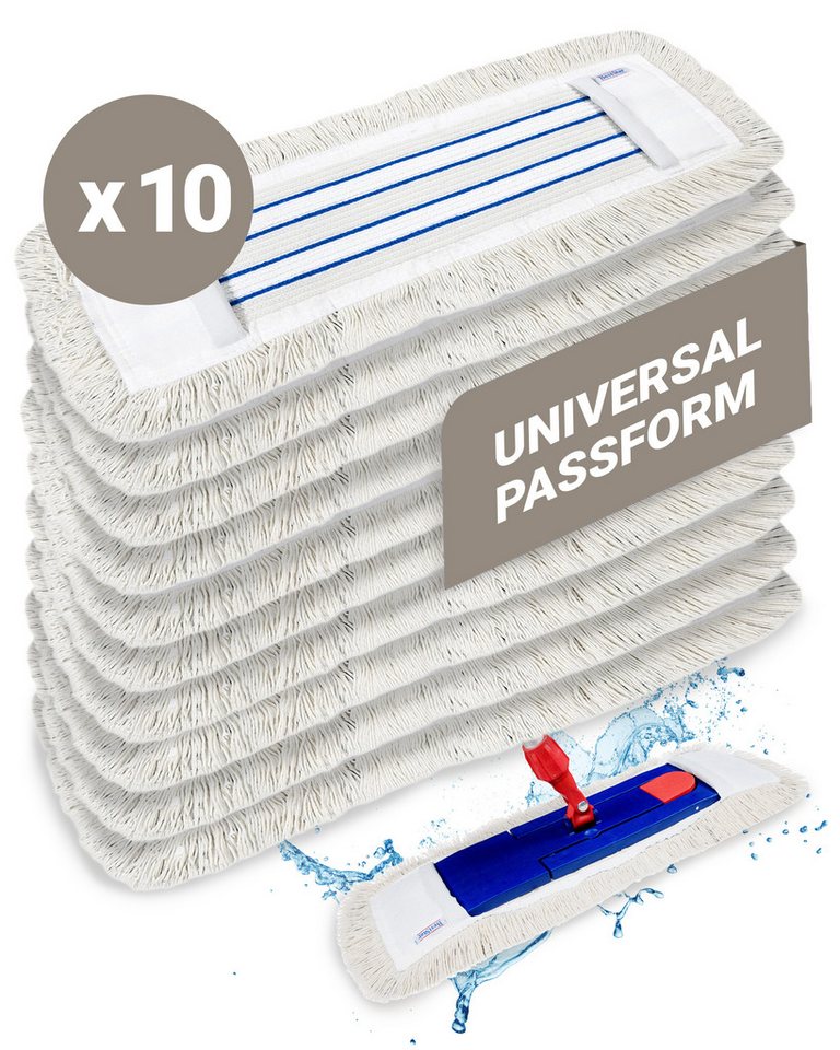 Prieser Wischmopp 10x 50cm Profi Baumwolle/Mikrofaser Mix - Wischmop von Prieser