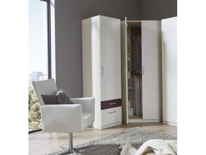 Eckkleiderschrank PRIESS Lindau , weiß, B:135cm H:193cm T:54cm, Holzwerkstoff, Schränke Eckkleiderschrank PRIESS Lindau , weiß, B:135cm H:193cm T:54cm, Holzwerkstoff, Schränke von Priess