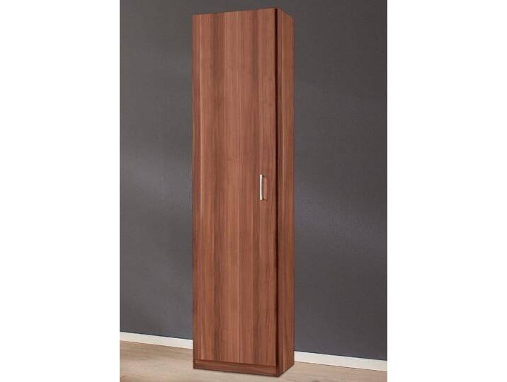 Kleiderschrank PRIESS Bilbao , braun (nussbaumfarben), B:48cm H:193cm T:36cm, Holzwerkstoff, Schränke, Drehtürenschrank Kleiderschrank, Türanschlag links oder rechts von Priess