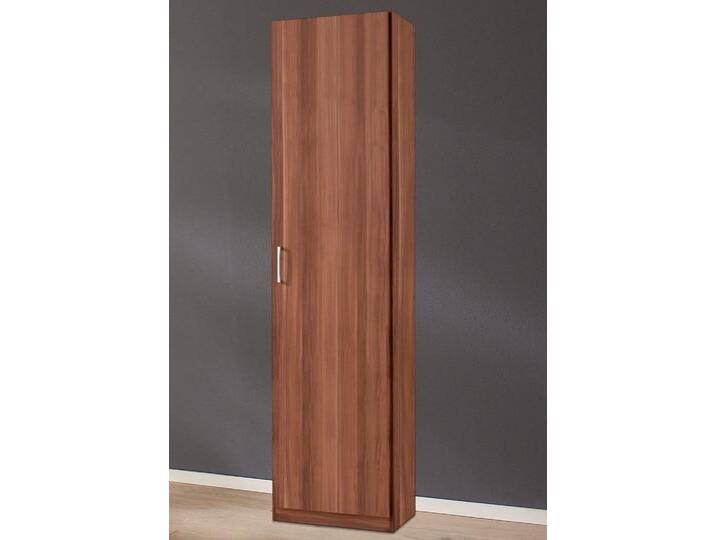 Kleiderschrank PRIESS Bilbao , braun (nussbaumfarben), B:48cm H:193cm T:54cm, Holzwerkstoff, Schränke, Drehtürenschrank Kleiderschrank, Türanschlag links oder rechts von Priess