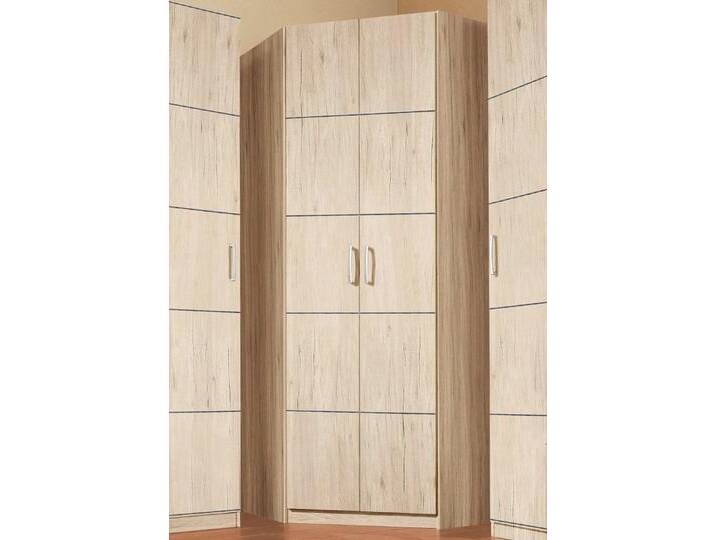 priess Eckkleiderschrank Bilbao mit 3 verschiedenen Fronten, beige, mit Aufleistungen, struktureichefarben hell priess Eckkleiderschrank Bilbao mit 3 verschiedenen Fronten, beige, mit Aufleistungen, struktureichefarben hell von Priess