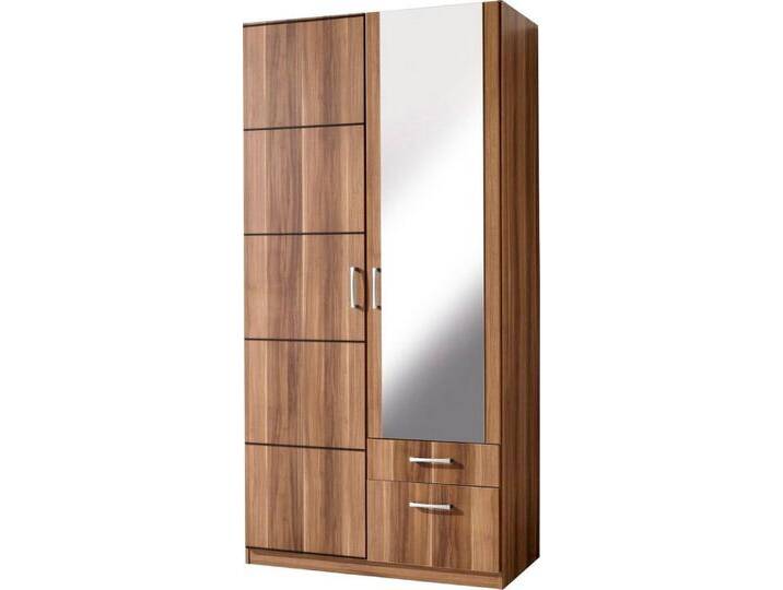 priess Kleiderschrank Bilbao Türanschlag links oder rechts, beige, nussbaumfarben von Priess