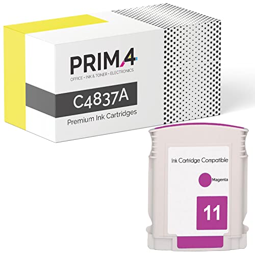 PRIMA4 - C4837A 11 28ml Magenta Tintenpatrone Kompatibel Mit Plotter Hp BusinessJet 1000, 1100, 1200, 2200, 2230, 2250, 2280, 2300, 2600, 2800, 3000 von PrimA4