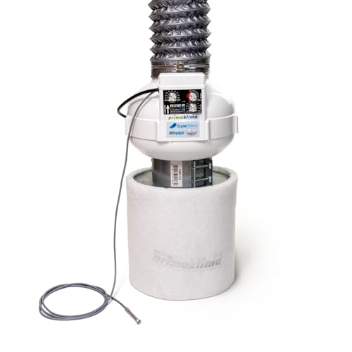 Prima Klima PKVS-125EC-TC Ventilation Set up to 680m³/h Complete Kit with EC and Temperature Control EC Technology Fan, Carbon Filter and Accessories. Prima Klima PKVS-125EC-TC Ventilation Set up to 680m³/h Complete Kit with EC and Temperature Control EC Technology Fan, Carbon Filter and Accessories. von Prima Klima