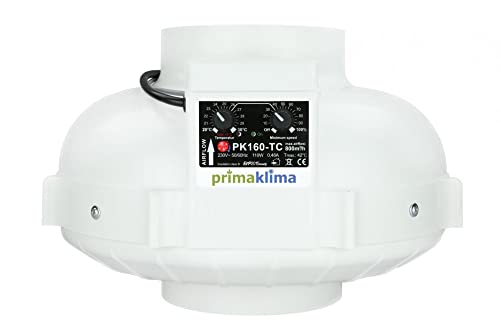 Prima Klima Rohrventilator Temperatur- und Drehzahl gesteuert 760cbm / 150mm von Prima Klima