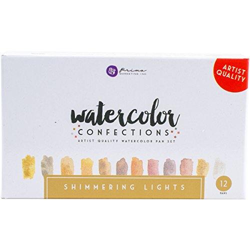 Prima Marketing Watercolor Confection: Shimmering Lights Aquarell-Pfannen für Konfektionen, Nicht zutreffend, Mehrfarbig, 1 Stück (1er Pack) von PRIMA MARKETING INC