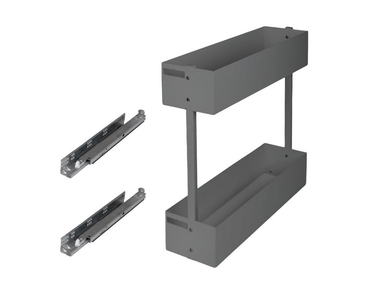 Prima-Online Auszugsunterschrank Schrankauszug Küche 2-etagig BLUM Softclose Anthrazit/ Weiß 150–200 mm Prima-Online Auszugsunterschrank Schrankauszug Küche 2-etagig BLUM Softclose Anthrazit/ Weiß 150–200 mm von Prima-Online