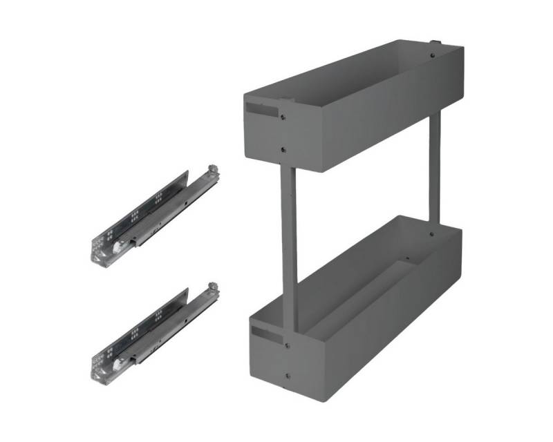 Prima-Online Auszugsunterschrank Schrankauszug Küche 2-etagig BLUM Softclose Anthrazit/ Weiß 150–200 mm Prima-Online Auszugsunterschrank Schrankauszug Küche 2-etagig BLUM Softclose Anthrazit/ Weiß 150–200 mm von Prima-Online