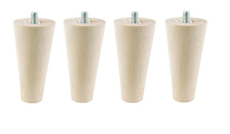 Prima-Online Möbelfuß Holz Möbelfuße Buche mit Zubehör 8-68cm Möbelbeine Gerade & Schräg von Prima-Online