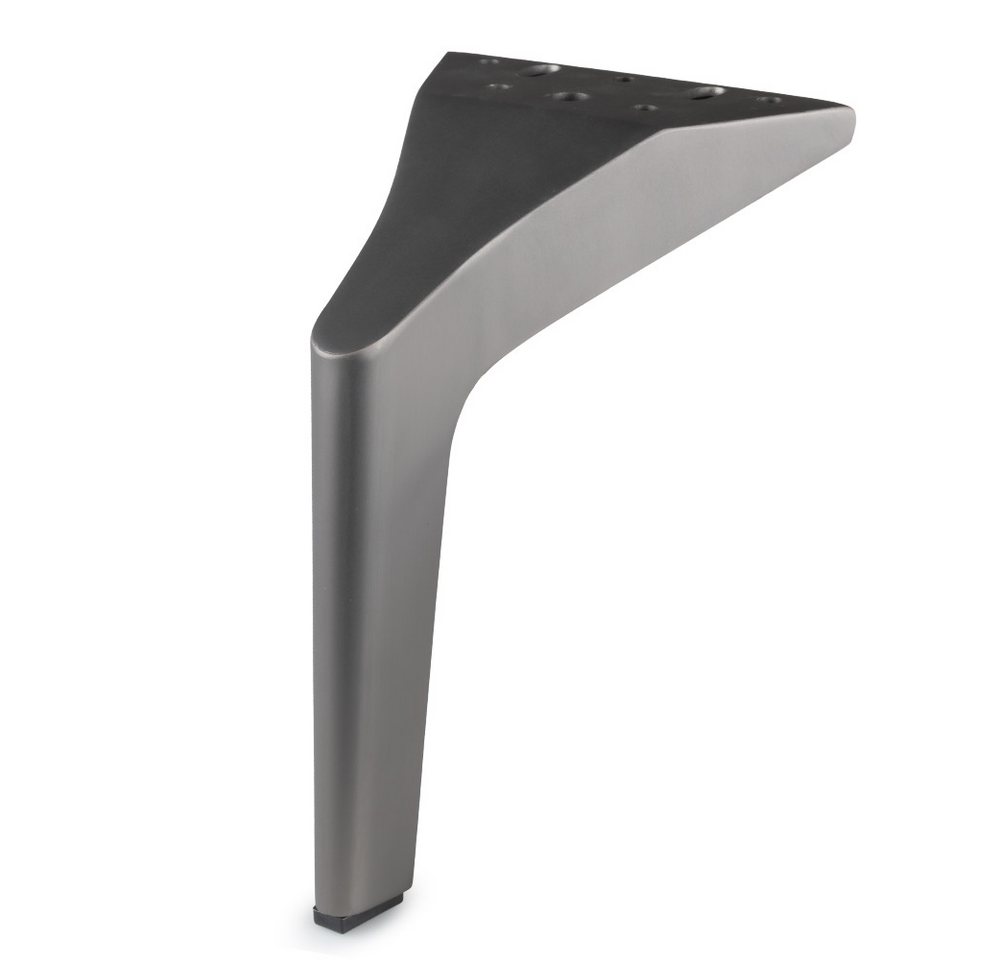 Prima-Online Möbelfuß Möbelfuß 180 mm Metall Dunkles Nickel– Sofa Bein, Tischbein, Bettfuß, (1-St) von Prima-Online