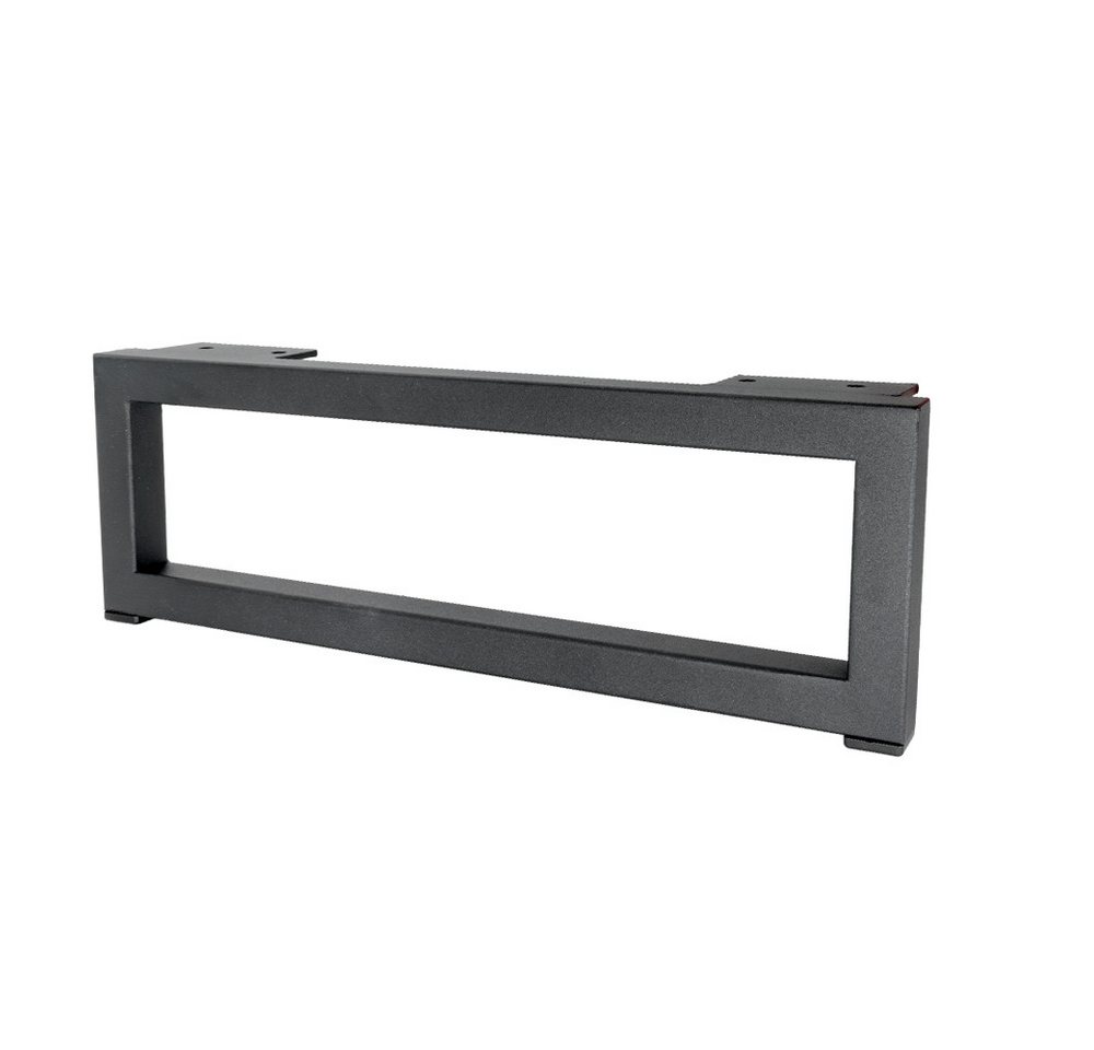 Prima-Online Möbelfuß Rechteckiges Metall-Möbelbein 35/50cm Schwarz Matt Möbelfuß Schrankfuß, (1-St) von Prima-Online