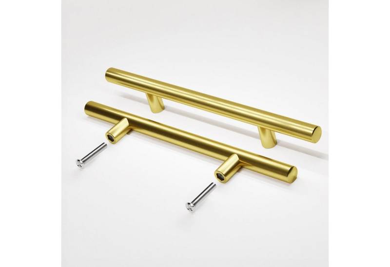 Prima-Online Möbelgriff Möbelgriff Küchengriff Schrankgriff mit Schrauben Gold 10-50cm von Prima-Online