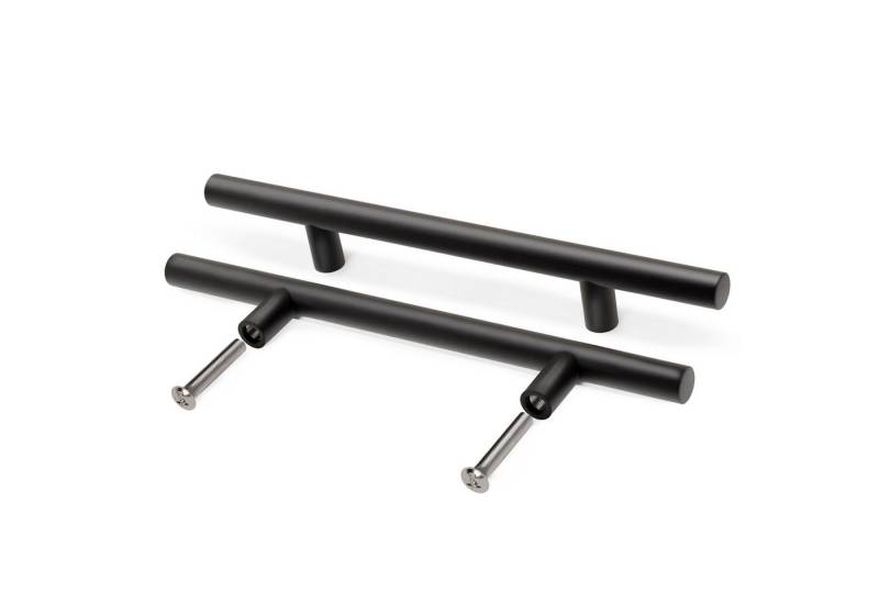 Prima-Online Möbelgriff Möbelgriff Küchengriff Schrankgriff mit Schrauben Schwarz Matt 10-50cm (10-St) von Prima-Online