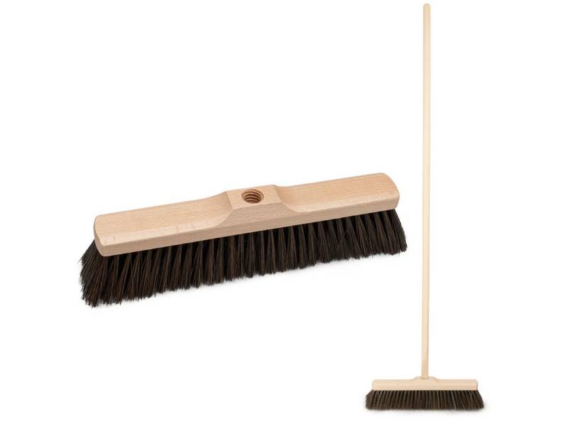 Prima-Online Staubbesen Holz Besenkopf Hausbesen 22 mm Gewinde, mit Stiel, Breite: 35 cm von Prima-Online