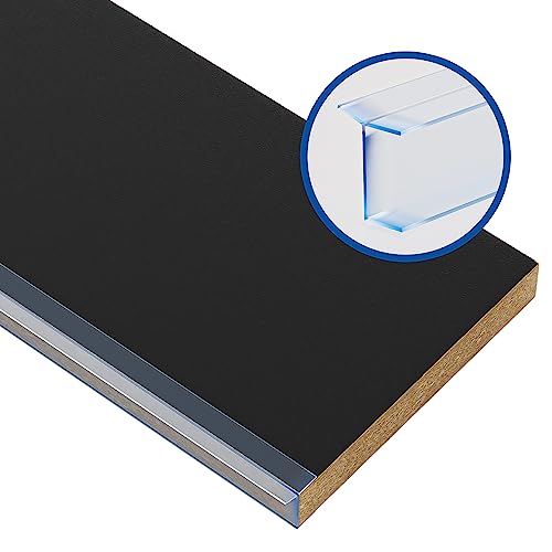 Prima Renovierungs-Systeme Sockelblende Küchen | Sockelleiste Küche mit Dichtungsprofil | Küchensockel 19 mm | Farbe und Größe wählbar (1500 x 100 mm, Schwarz) von Prima Renovierungs-Systeme