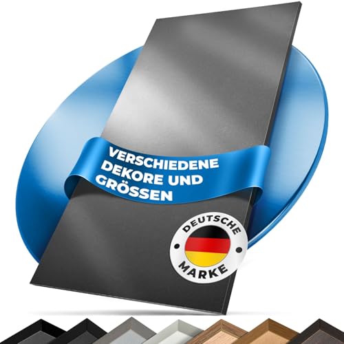 Tischplatte 140x70 | Arbeitsplatte, Küchenarbeitsplatte, Schreibtischplatte aus Holz | Hochwertige Holzplatte für Büro oder als Esstischplatte, Küchenplatte | Holzplatten (Anthrazit) von Prima Renovierungs-Systeme
