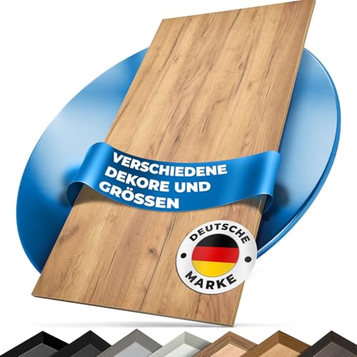 Tischplatte 140x80 | Arbeitsplatte, Küchenarbeitsplatte, Schreibtischplatte aus Holz | Hochwertige Holzplatte für Büro oder als Esstischplatte, Küchenplatte | Holzplatten (Gold Craft Oak) von Prima Renovierungs-Systeme