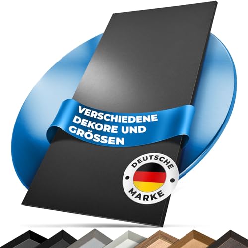 Tischplatte 160x80 | Arbeitsplatte, Küchenarbeitsplatte, Schreibtischplatte aus Holz | Hochwertige Holzplatte für Büro oder als Esstischplatte, Küchenplatte | Holzplatten (Schwarz) von Prima Renovierungs-Systeme