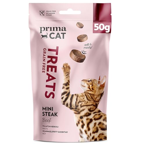 PrimaCat - Getreidefreie Softy Mini Rindsteak Katzenleckerlis, 50 g von PrimaCat