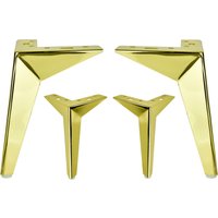 Möbelfüße Möbelbeine Sockelfuß Schrankfuß Sofafüße Füße Gold Höhe 19cm von PrimaOnline