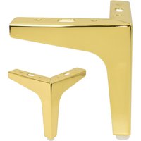 Möbelfüße Möbelbeine Sockelfuß Schrankfuß Sofafüße Metall Füße Gold Höhe 13, 5 cm Möbelfüße Möbelbeine Sockelfuß Schrankfuß Sofafüße Metall Füße Gold Höhe 13, 5 cm von PrimaOnline