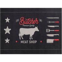 Primaflor-Ideen in Textil Fußmatte "BBQ Grillunterlage BEEF, Made in Belgium", rechteckig, 5 mm Höhe, Grillmatte ideal als Bodenschutz, ruschhemmend, waschbar von Primaflor-Ideen In Textil