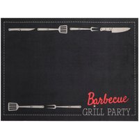 Primaflor-Ideen in Textil Fußmatte "BBQ Grillunterlage GRILL PARTY", rechteckig, Grillmatte ideal als Bodenschutz, ruschhemmend, waschbar von Primaflor-Ideen In Textil