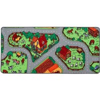 Primaflor-Ideen in Textil Kinderteppich "BAUERNHOF, Made in Belgium", rechteckig, 5 mm Höhe, Straßen-Spiel-Teppich, Kinderzimmer von Primaflor-Ideen In Textil
