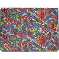Primaflor-Ideen in Textil Kinderteppich "BIG CITY, Made in Belgium", rechteckig, 5 mm Höhe, Straßen-Spiel-Teppich, Straßenbreite ca. 9 cm, Kinderzimmer von Primaflor-Ideen In Textil
