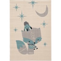 Primaflor-Ideen in Textil Kinderteppich "COCOON - Sternenfuchs", rechteckig, 6 mm Höhe, Kurzflor, Motiv Fuchs von Primaflor-Ideen In Textil