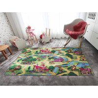 Primaflor-Ideen in Textil Kinderteppich "Spielteppich CANDY TOWN", rechteckig, 6,5 mm Höhe, Kurzflor, Straßen-Spiel-Teppich, Kinderzimmer von Primaflor-Ideen In Textil