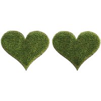 Primaflor-Ideen in Textil Platzset "Herz", (Set, 2 St.), Deko-Matte in Gras-Optik, Größe 33x27 cm von Primaflor-Ideen In Textil