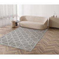 Primaflor-Ideen in Textil Teppich "COSMO Geo, Made in Belgium" rechteckig 14 mm Höhe modernes Design, Hoch-Tief Effekt, weicher Flor von Primaflor-Ideen In Textil
