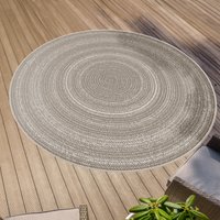 Primaflor-Ideen in Textil Teppich "Outdoorteppich ELDORADO Giro" rund 4 mm Höhe Flachgewebe, gestreift, Scandi, In- und Outdoor geeignet, wasserfest von Primaflor-Ideen In Textil