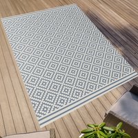 Primaflor-Ideen in Textil Teppich "Outdoorteppich ELDORADO Quadra" rechteckig 4 mm Höhe Flachgewebe, Rauten, Scandi, In- und Outdoor geeignet, wasserfest von Primaflor-Ideen In Textil