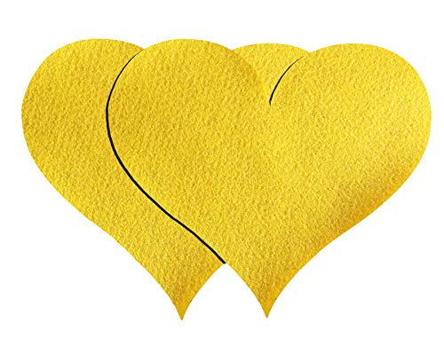 2er Set Deko-Herzen Gelb Podium Hochzeits-Deko Valentinstag Deko Herz ca. 33x28cm 2er Set Deko-Herzen Gelb Podium Hochzeits-Deko Valentinstag Deko Herz ca. 33x28cm von Primaflor - Ideen in Textil