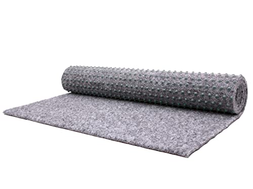 Balkon Rasen Rasenteppich im Festmaß Vliesrasen mit Noppen- Grau 200 x 150 cm, Wasserdurchlässiger Vlies-Kunstrasen, Pool-Unterlage Matte von Primaflor - Ideen in Textil