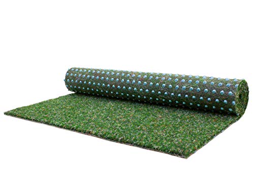 Balkon Rasen Rasenteppich im Festmaß Vliesrasen mit Noppen - Grün 400 x 400 cm, Wasserdurchlässiger Vlies-Kunstrasen von Primaflor - Ideen in Textil