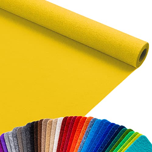 Primaflor Event-Teppich Meterware Podium - Gelb, 1,00m x 3,00m, Viele Farben, Rutschfester Gangläufer, Schwer Entflammbarer Hochzeits-Läufer, B1 Messeteppich von Primaflor - Ideen in Textil