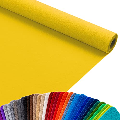 Primaflor Event- & Messeteppich Podium - Gelb - 100x300 cm– Robuster Flachfilzteppich mit Rutschfester, schalldämmender Oberfläche – ideal für den Messen, Ausstellungen & Events von Primaflor - Ideen in Textil