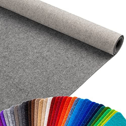 Primaflor Event-Teppich Meterware Podium - Grau Meliert, 1,00m x 6,00m, Viele Farben, Rutschfester Gangläufer, Schwer Entflammbarer Hochzeits-Läufer, B1 Messeteppich von Primaflor - Ideen in Textil